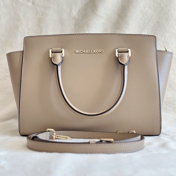 Michael Kors Selma Truffle Top Handle Satchel - Picture 3 of 16